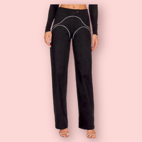 NEW Sabrina Trousers in Black MANURI Revolve size Small - Picture 2 of 13